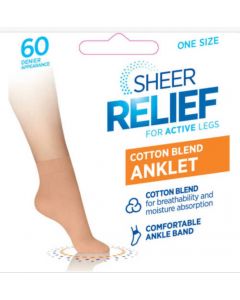 Sheer Relief - Cotton Blend Anklet