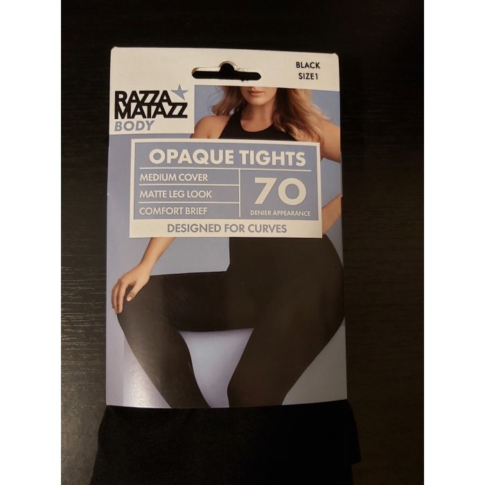 Razzamatazz 70 denier opaque tights for curves - Bargain Stockings